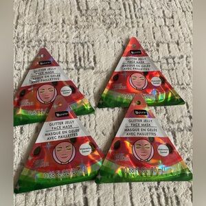 BPure Watermelon Glitter Jelly Face Mask Set of 4 NEW